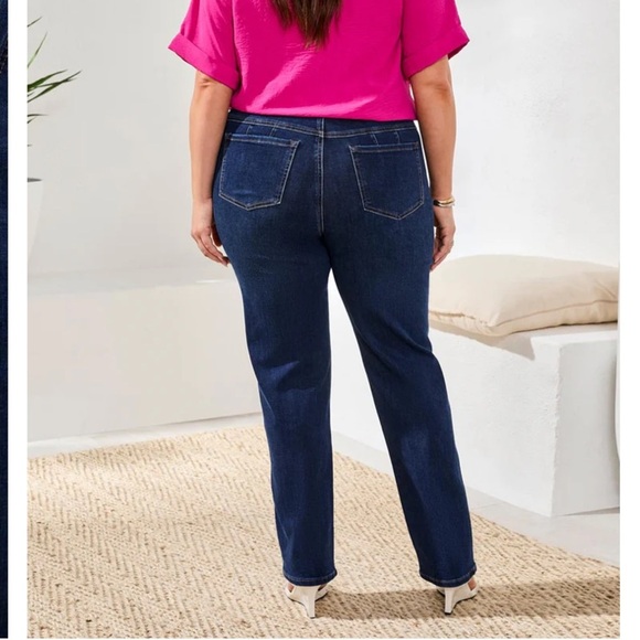 Tribal Jeans NWOT Sophia Curvy No Gap Waistband Straight Leg Mid Rise Jeans - Picture 2 of 5